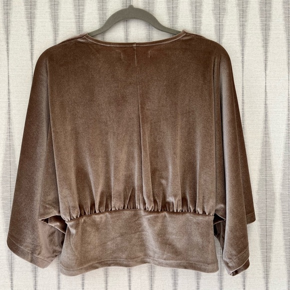 NWT Taupe velvet top by Oak + Fort. Size Small. - Picture 3 of 3